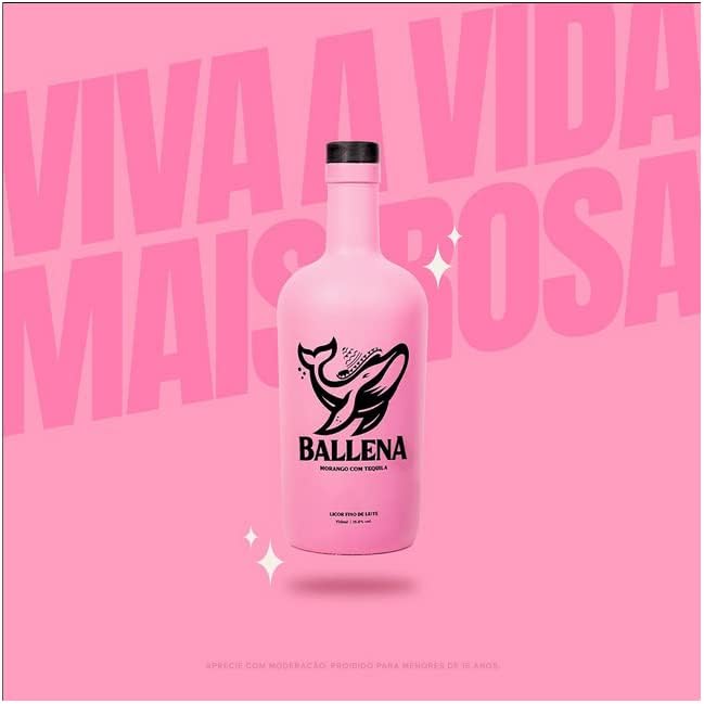 Licor Ballena Creme De Morango com Tequila 750ml