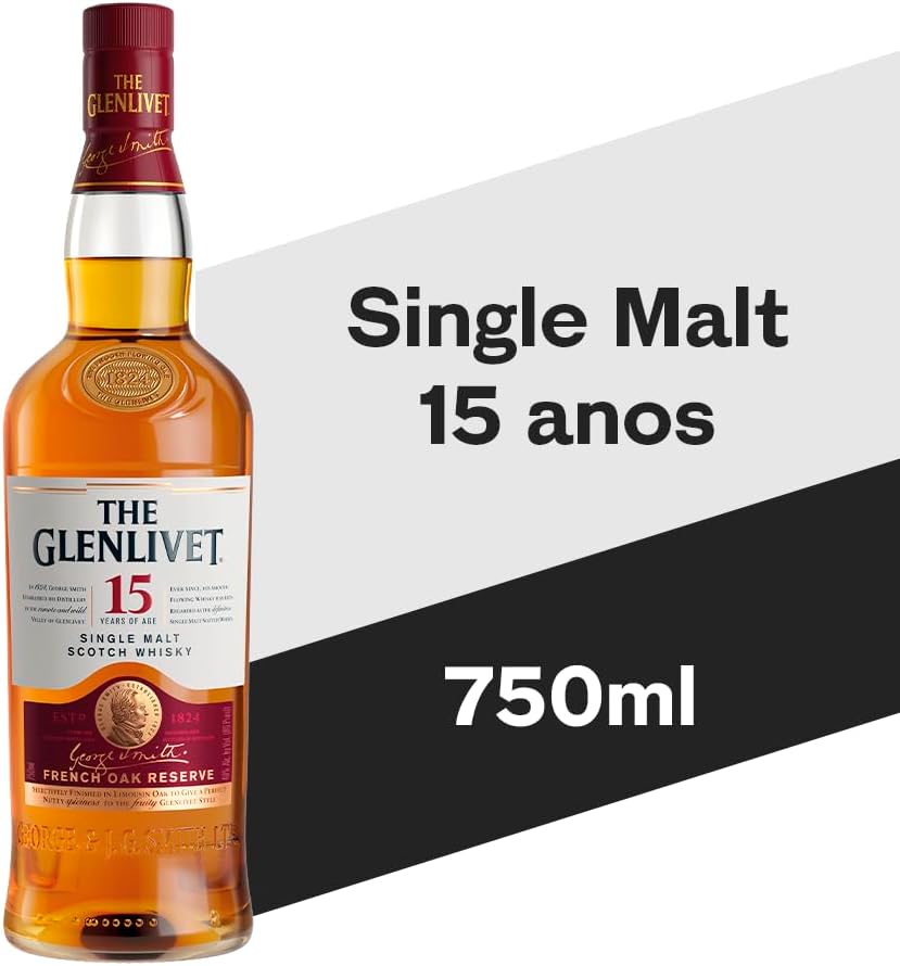 The Glenlivet Whisky Single Malt 15 anos Escocês 750ml