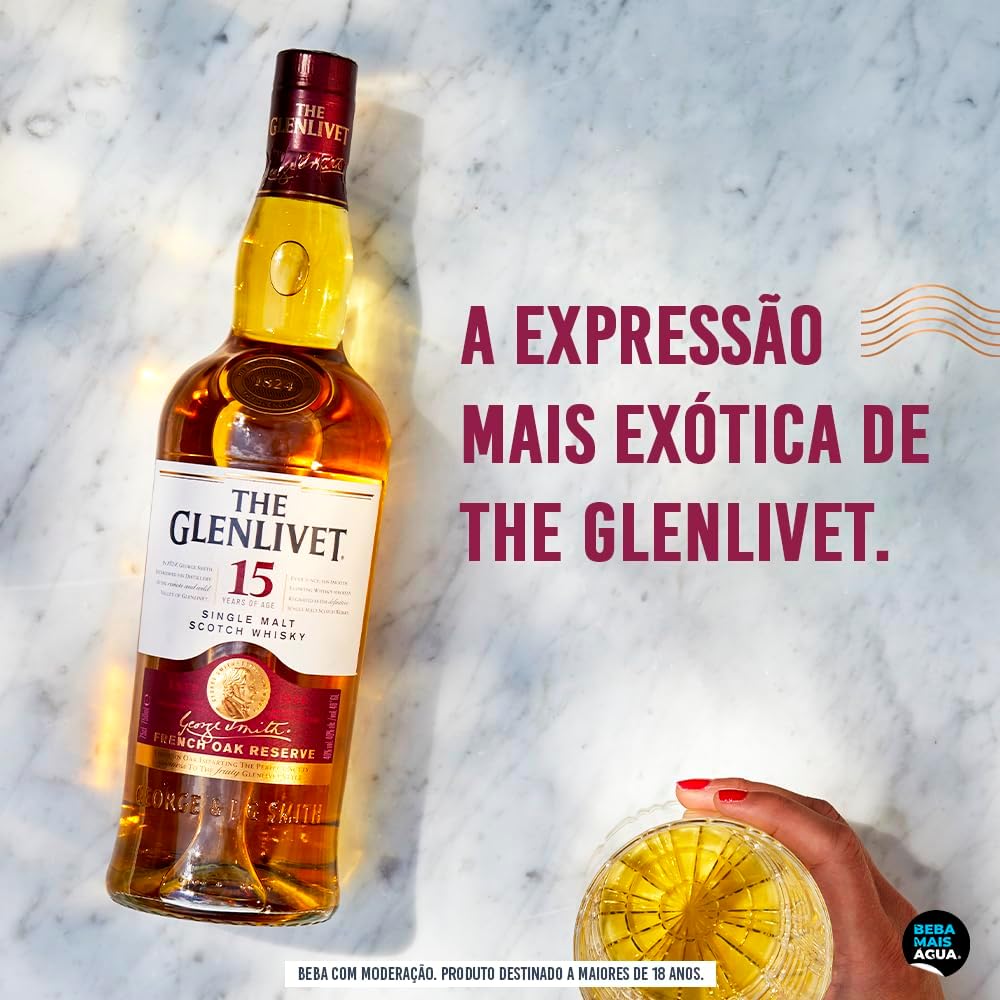 The Glenlivet Whisky Single Malt 15 anos Escocês 750ml