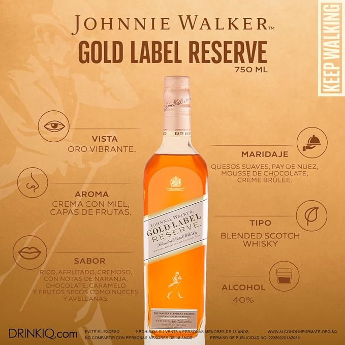 Whisky Johnnie Walker Gold Label Reserve 750ML