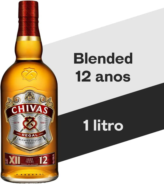 Whisky Chivas Regal 12 Anos, 1L