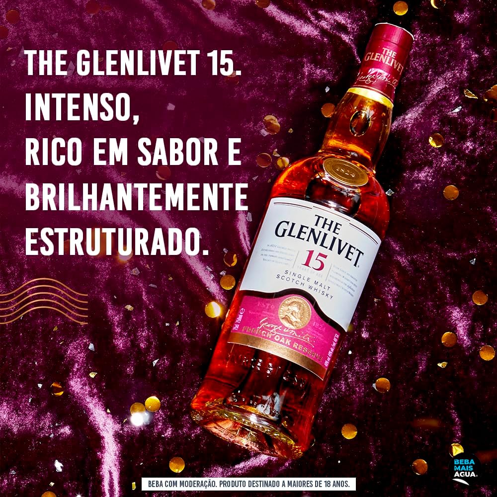 The Glenlivet Whisky Single Malt 15 anos Escocês 750ml