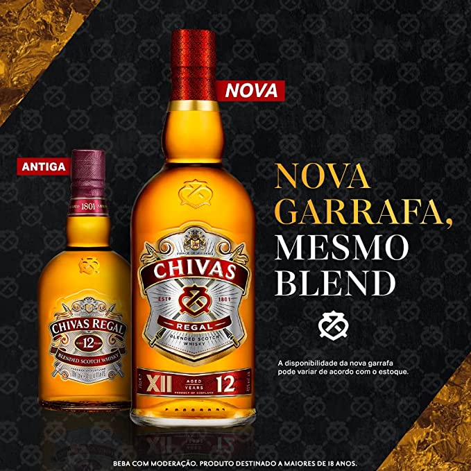 Whisky Chivas Regal 12 Anos, 1L